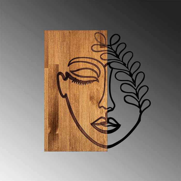 Wallity MA-281 Accesorio Decorativo de Pared en Nogal y Negro